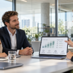 Riunione in ufficio tra HR e manager sulla trasparenza salariale